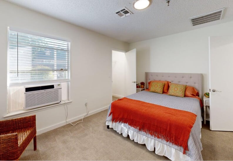 Modern and Cozy Bedroom for Seniors in Independent Living Facility Modern and Cozy Bedroom for Seniors in Independent Living Facility